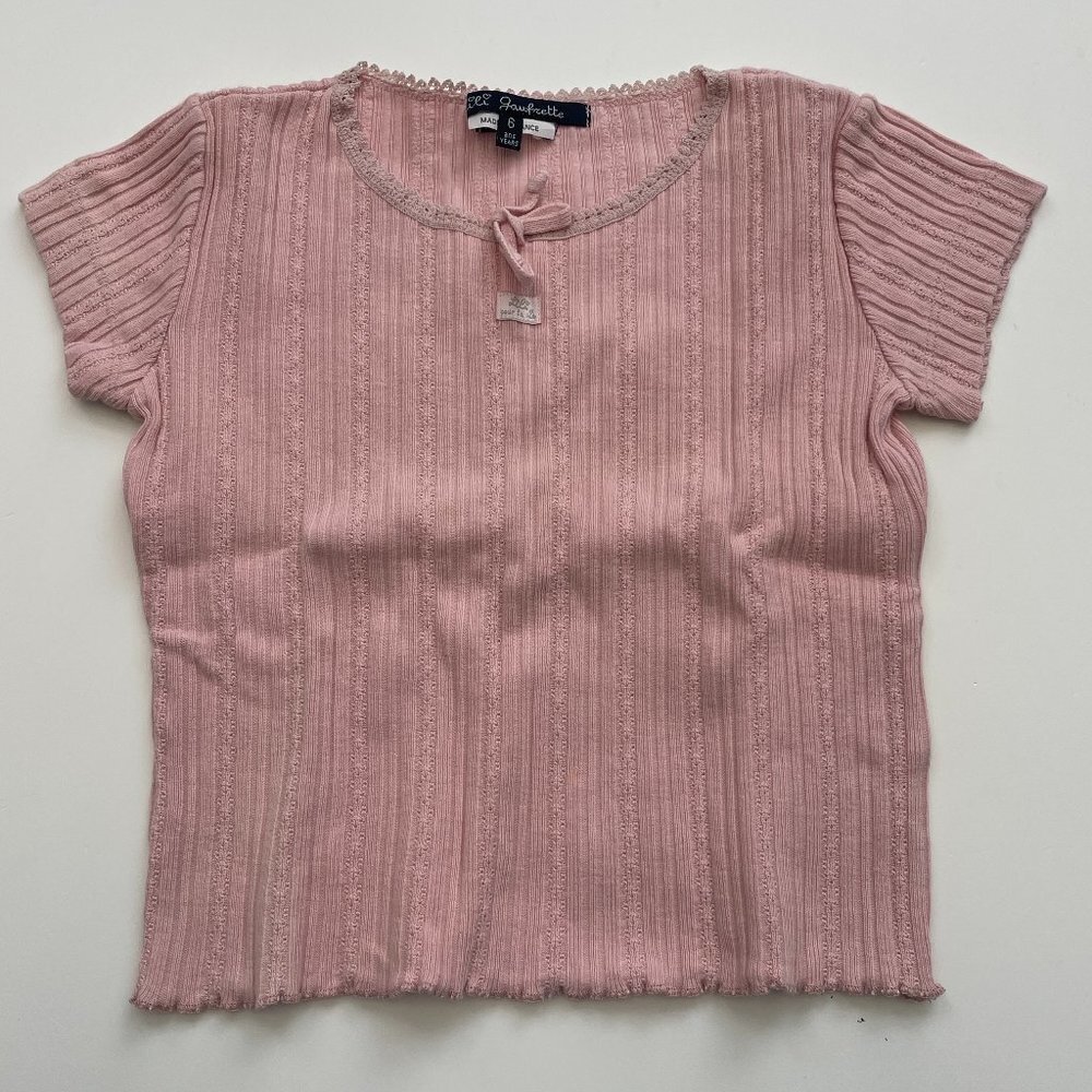 LILI GAUFRETTE Beautiful Pink Blouse Size 6